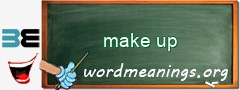 WordMeaning blackboard for make up